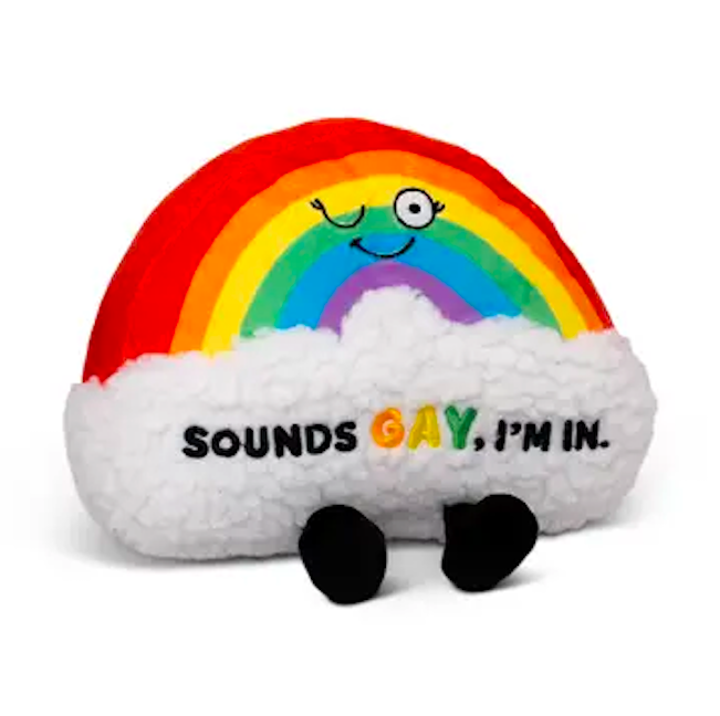 [RAIN2] ''Sounds Gay I'M In'' Rainbow Plush Cute Gift Funny Toy Animal