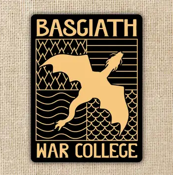[RY-0002] Basgiath War College Emblem Sticker \ Fourth Wing