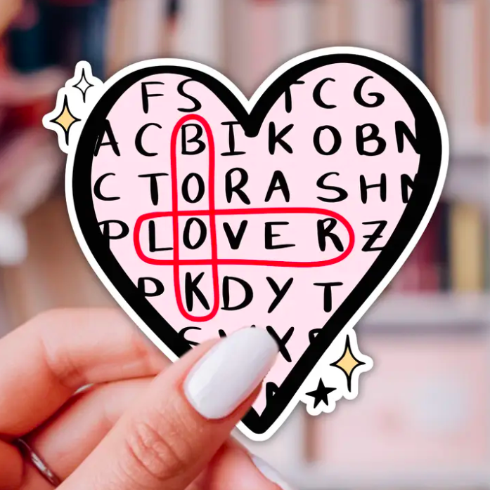 Book Lover Crossword Sticker