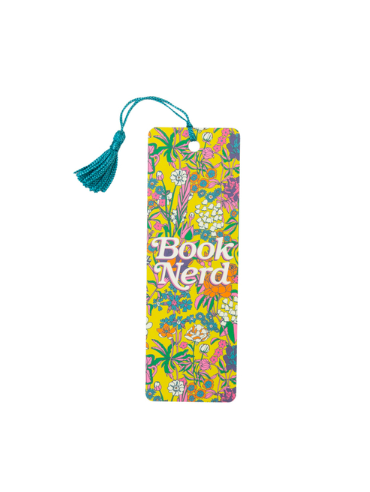 [0593764846] Book Nerd Floral Bookmark