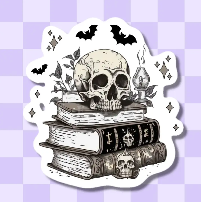 Dark Academia Book Stack Sticker