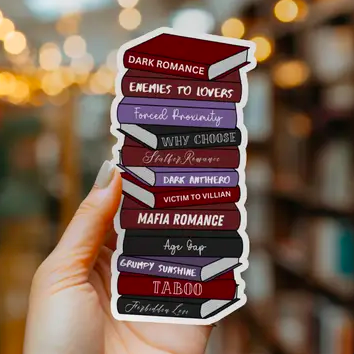 Dark Romance Book Stack Bookmark | Soft Matte Laminated