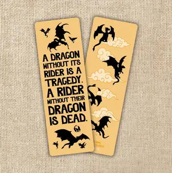 [BM-0053] Dragon Without Their Rider Quote Bookmark \ Fourth Wing