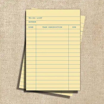 [NP-0008] Library Card To-Do List Notepad - 4x6''