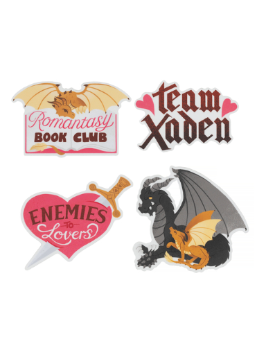Rebecca Yarros's Fourth Wing: Romantasy Stickers - Sticker Set of 4